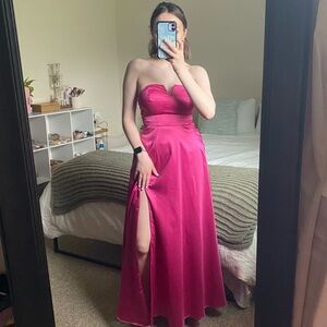 Strapless Ballgown Dress (Size 2) - B. Darlin - Barbiecore Energy!